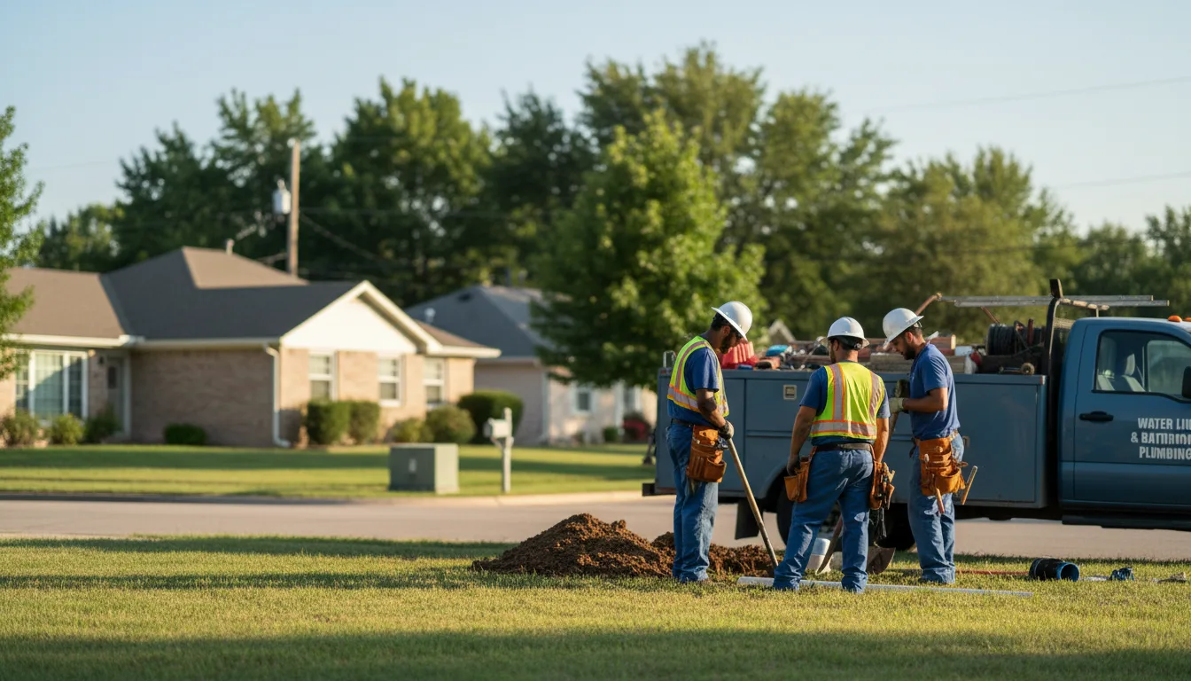 Residential water line and bathroom plumbing service in Hillsdale, WY